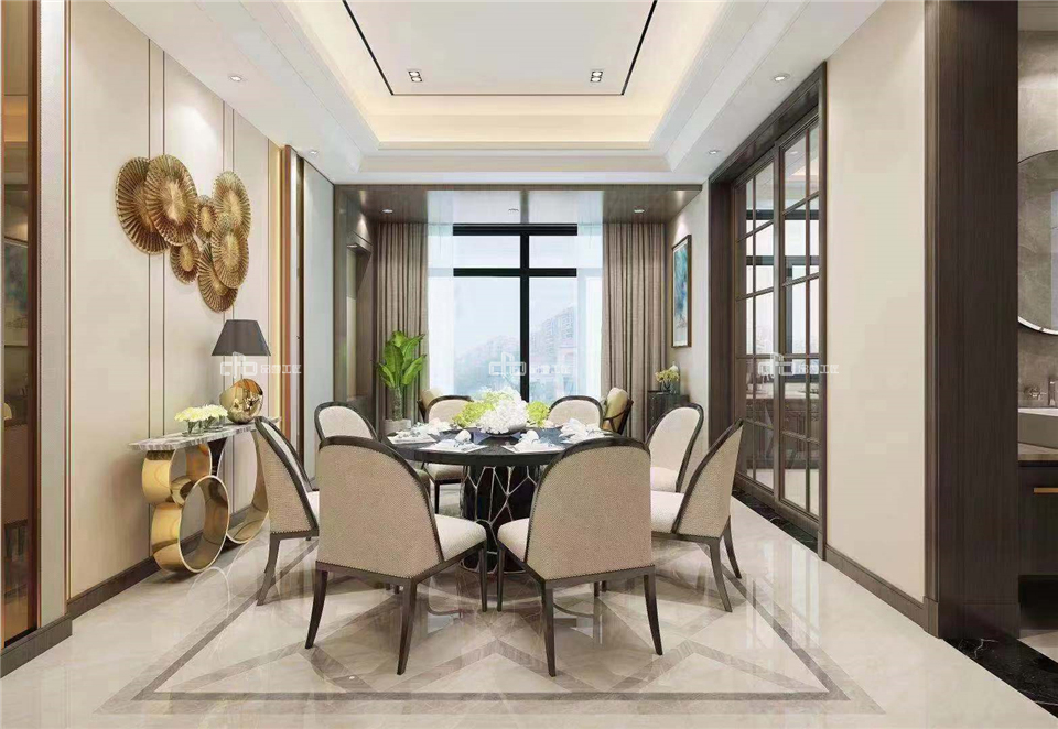 整木定制別墅裝修現代極簡輕奢風格效果圖(圖3) 整木定制別墅裝修現代極簡輕奢風格效果圖(圖3)