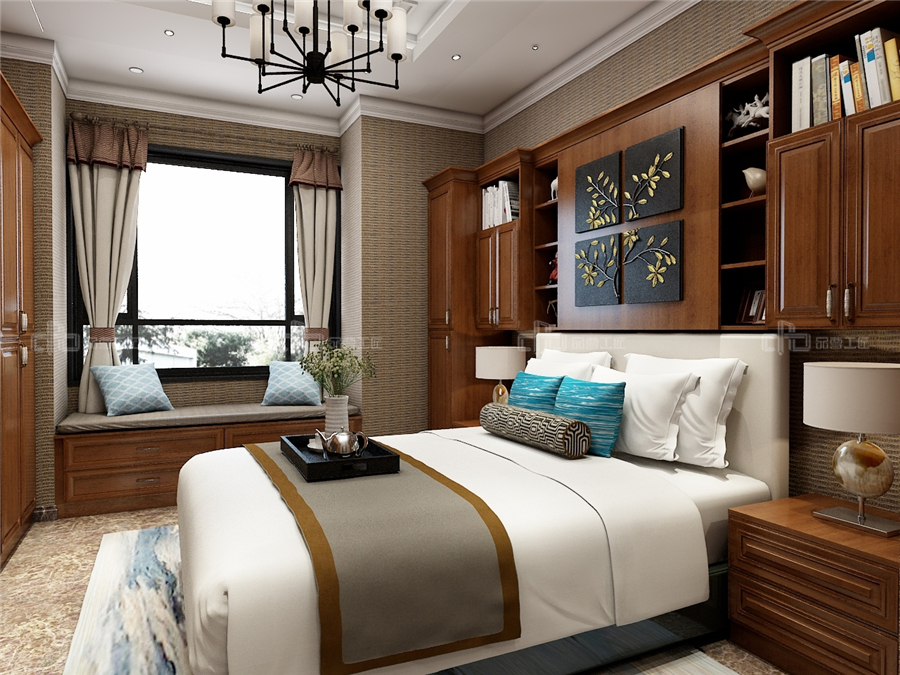 輕奢新中式風格效果圖,整木定制極簡新中式(圖9) 輕奢新中式風格效果圖,整木定制極簡新中式(圖9)