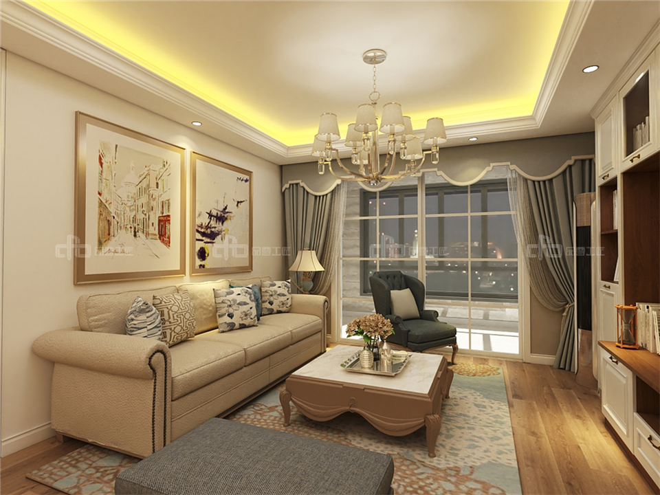 演繹奢而不膩的歐式整木定制風格效果圖案例(圖2) 演繹奢而不膩的歐式整木定制風格效果圖案例(圖2)