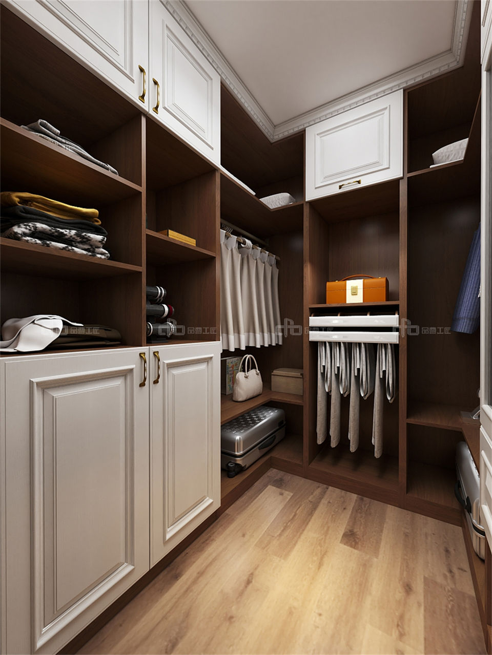 演繹奢而不膩的歐式整木定制風格效果圖案例(圖20) 演繹奢而不膩的歐式整木定制風格效果圖案例(圖20)