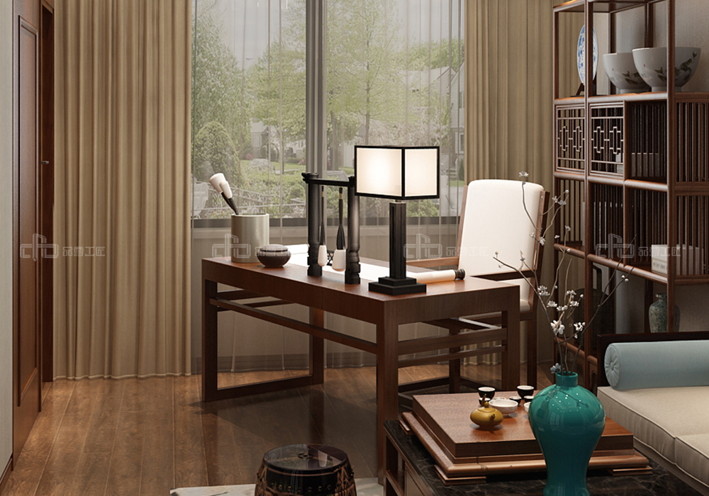 整木定制花鳥古韻新中式風格,別墅全屋效果圖(圖10) 整木定制花鳥古韻新中式風格,別墅全屋效果圖(圖10)