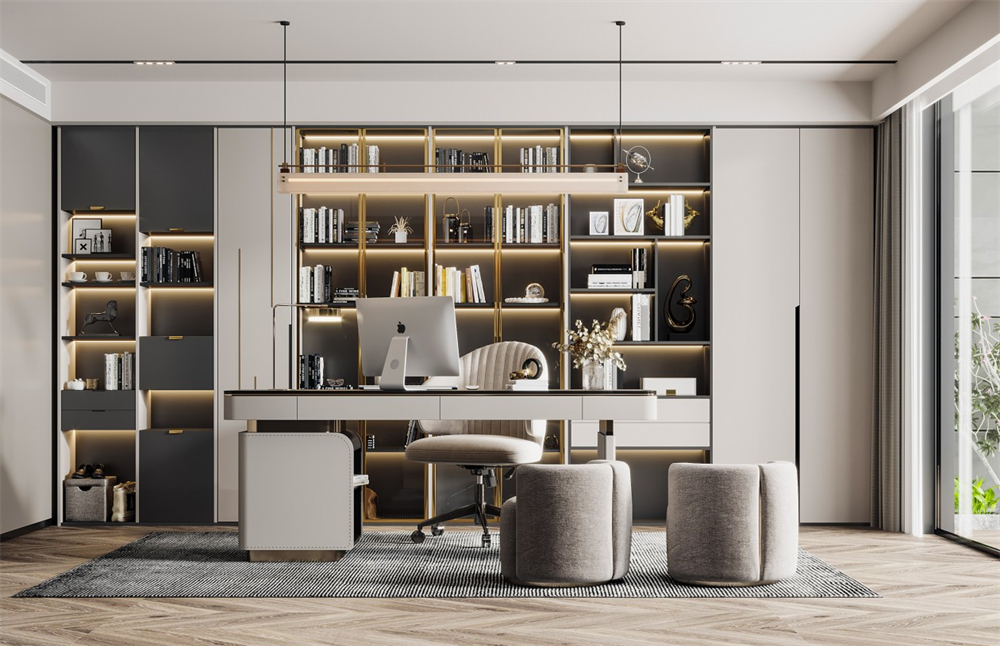 書房定制書柜設計要注意什么?(圖1) 書房定制書柜設計要注意什么?(圖1)