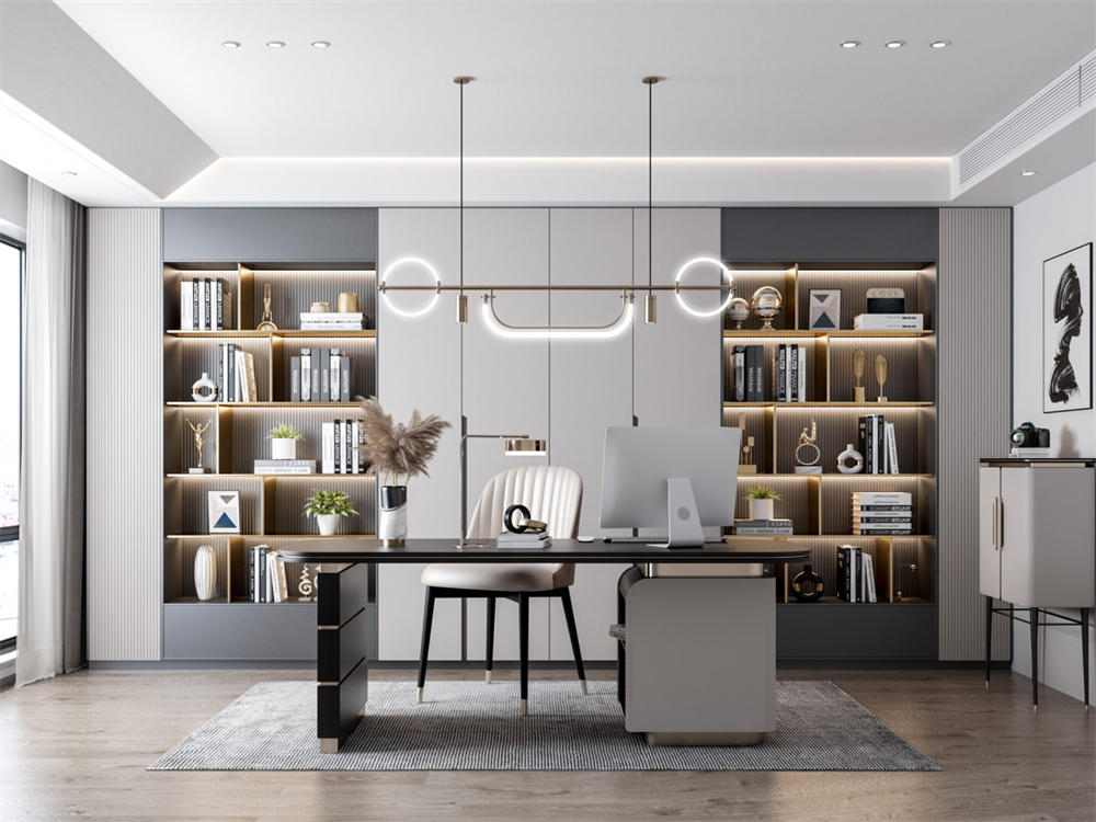 書房定制書柜設計要注意什么?(圖2) 書房定制書柜設計要注意什么?(圖2)