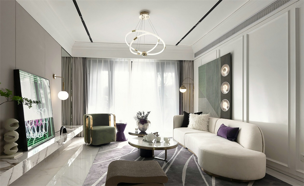 112㎡現(xiàn)代法式浪漫小三房風(fēng)格案例賞析(圖3) 112㎡現(xiàn)代法式浪漫小三房風(fēng)格案例賞析(圖3)