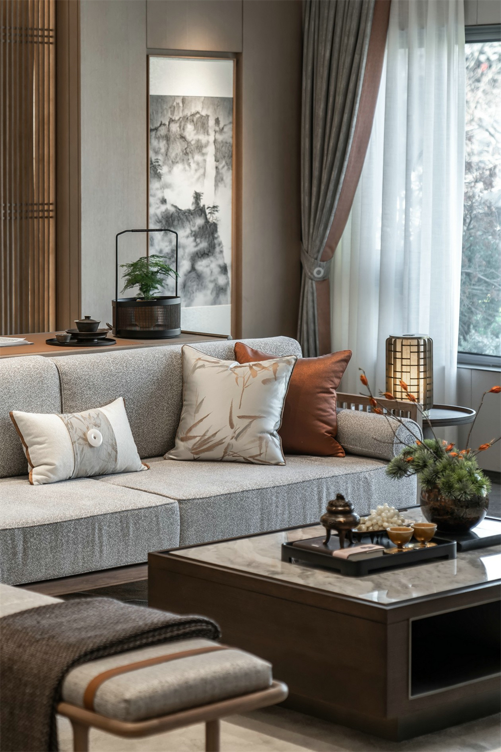 整木定制新中式風(fēng)格,125㎡樣板房賞析(圖8) 整木定制新中式風(fēng)格,125㎡樣板房賞析(圖8)