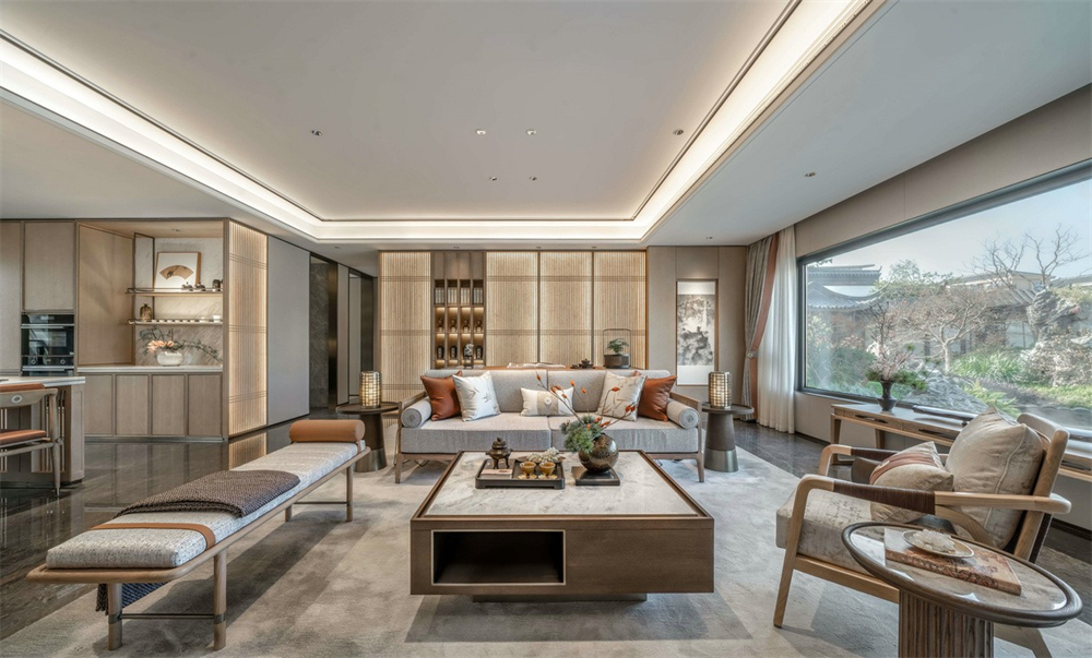 整木定制新中式風(fēng)格,125㎡樣板房賞析(圖9) 整木定制新中式風(fēng)格,125㎡樣板房賞析(圖9)