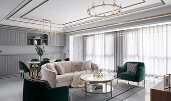 152㎡整木定制家居，歐式輕奢風(fēng)格案例