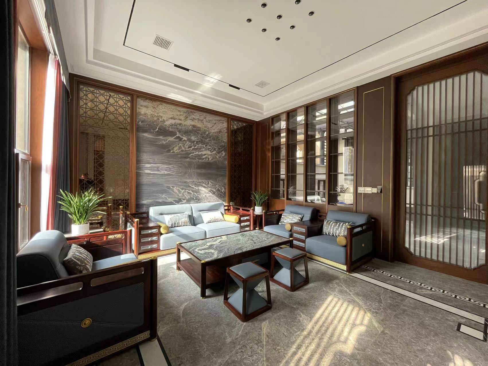 500㎡整木定制別墅,實拍新中式風格裝修(圖2) 2.jpg