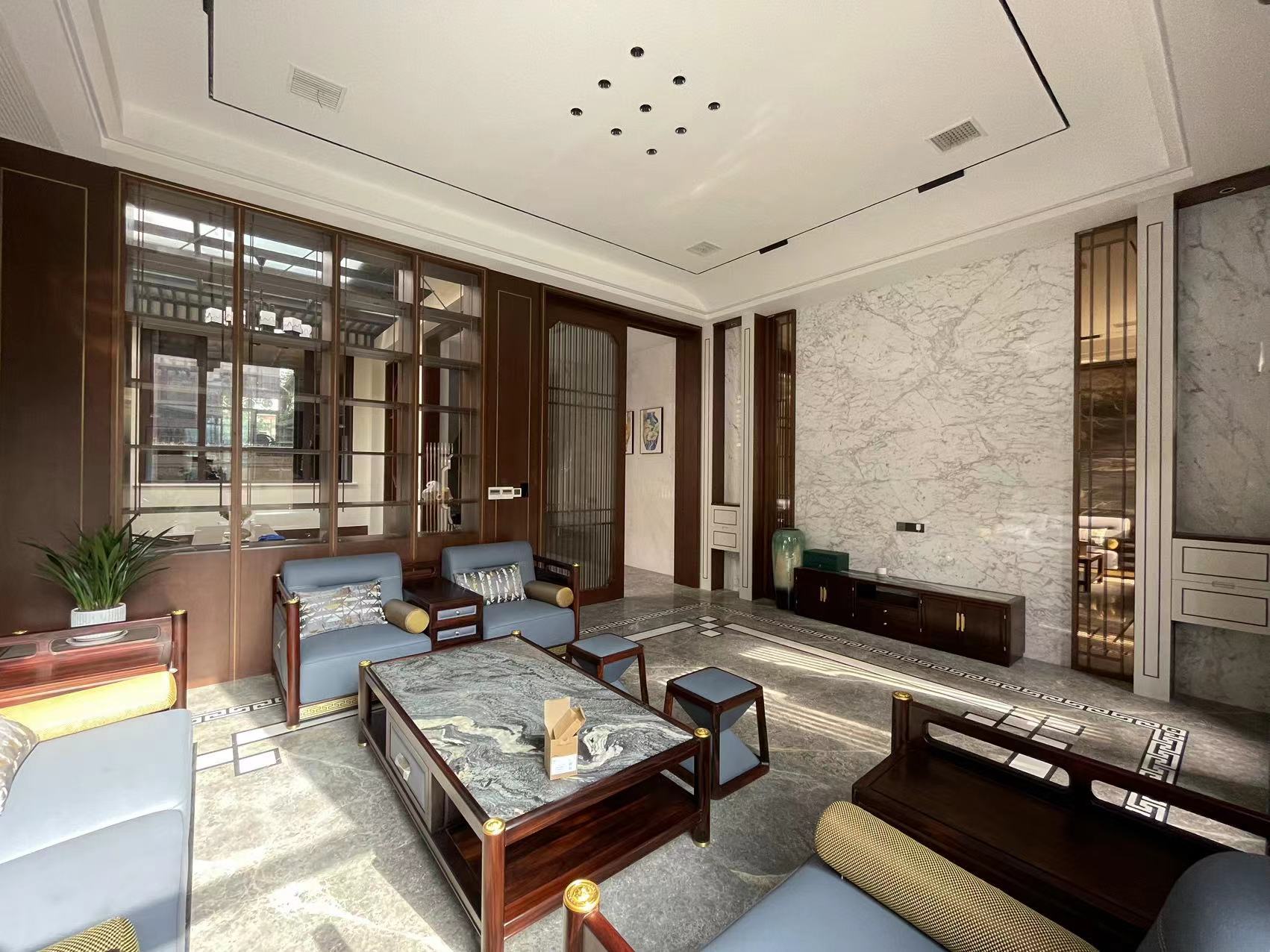 500㎡整木定制別墅,實拍新中式風格裝修(圖5) 5.jpg