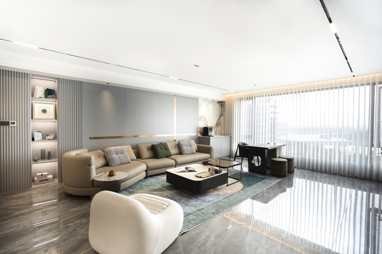 238㎡現(xiàn)代輕奢大平層,整木定制四居室案例(圖1) 1.jpg