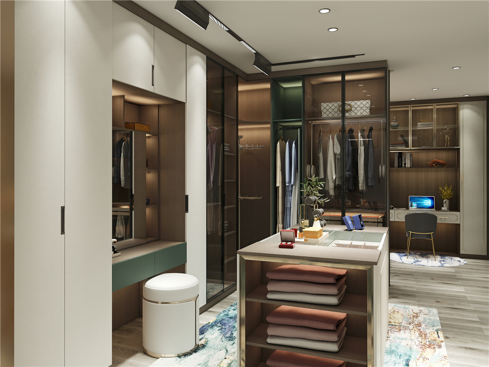 整體衣帽間要不要裝上房門?(圖1) 整體衣帽間要不要裝上房門?(圖1)