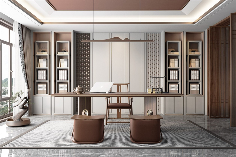 定制書柜可以與哪些家具組合設計?(圖3) 定制書柜可以與哪些家具組合設計?(圖3)